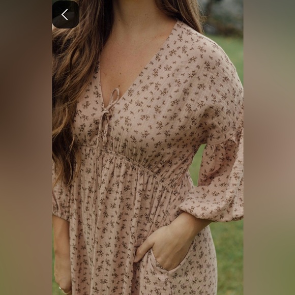 🌸 Neuflora “Port Augusta” Dress – Dusty Rose Floral - Size Small - Picture 8 of 11